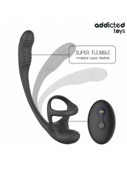 ADDICTED TOYS PLUG ANAL VIBRACION Y WAVING 360º Y ESTIMULADOR TESTICULOS